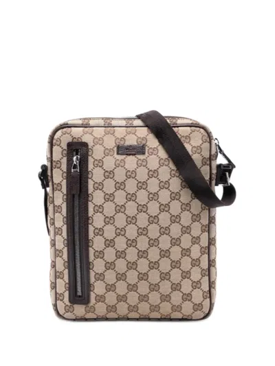 Pre-owned Gucci 2000-2015 Gg Canvas Crossbody Bag In Neutral
