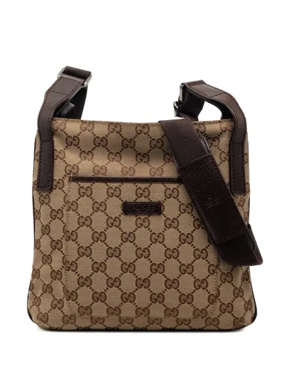Pre-owned Gucci 2000-2015 Gg Canvas Crossbody Bag In Neutral