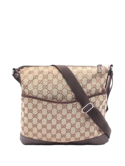 Pre-owned Gucci 2000-2015 Gg Canvas Crossbody Bag In Neutrals