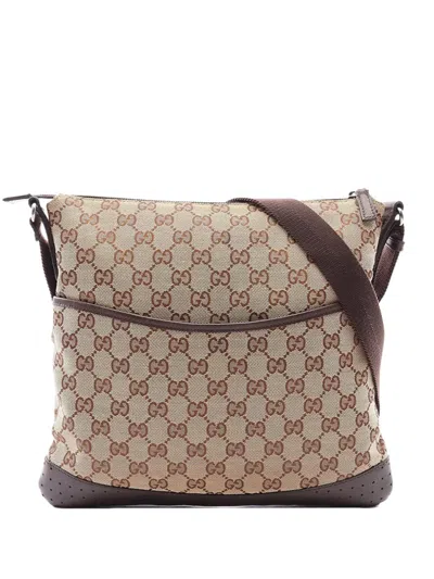 Pre-owned Gucci 2000-2015 Gg Canvas Crossbody Bag In Neutrals