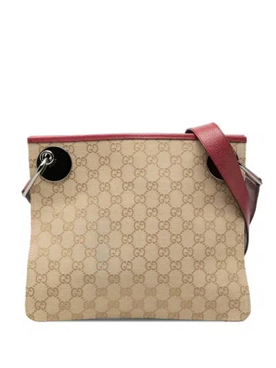 Pre-owned Gucci 2000-2015 Gg Canvas Eclipse Crossbody Bag In Brown