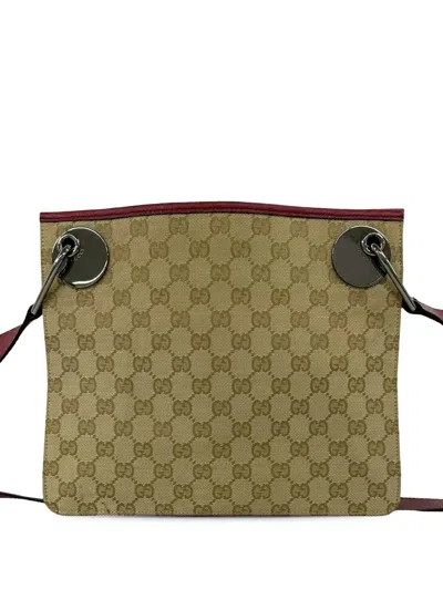 Pre-owned Gucci 2000-2015 Gg Canvas Eclipse Crossbody Bag In Neutral