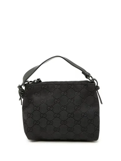 Pre-owned Gucci 2000-2015 Gg Canvas Handbag In Black