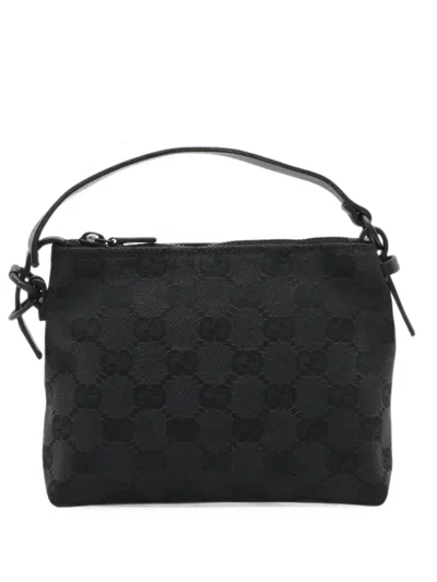Pre-owned Gucci 2000-2015 Gg Canvas Handbag In Black