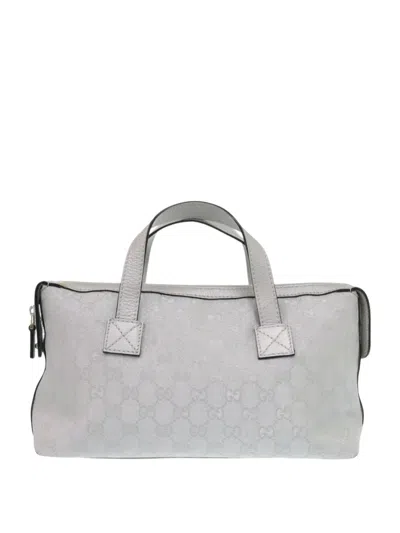 Pre-owned Gucci 2000-2015 Gg Canvas Handbag In Silver