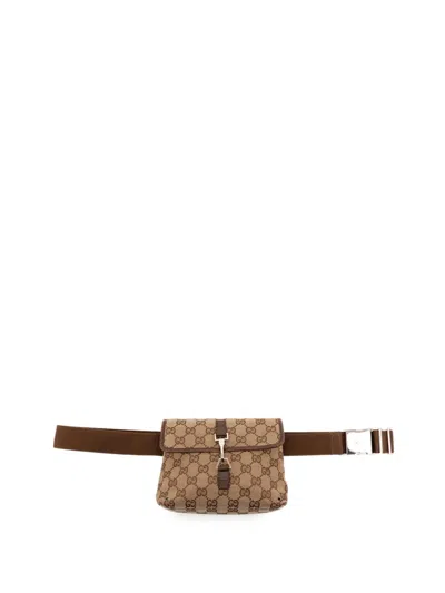 Pre-owned Gucci 2000-2015 Gg Canvas Jackie Belt Bag In Neutral