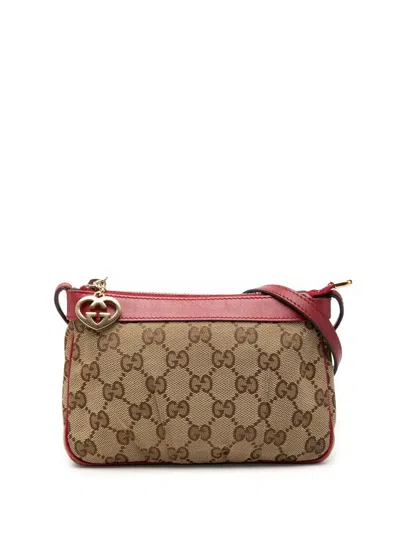 Pre-owned Gucci 2000-2015 Gg Canvas Lovely Crossbody Bag In Neutral
