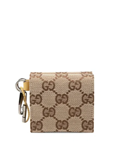 Pre-owned Gucci 2000-2015 Gg Canvas Set Coin Pouch In Neutrals