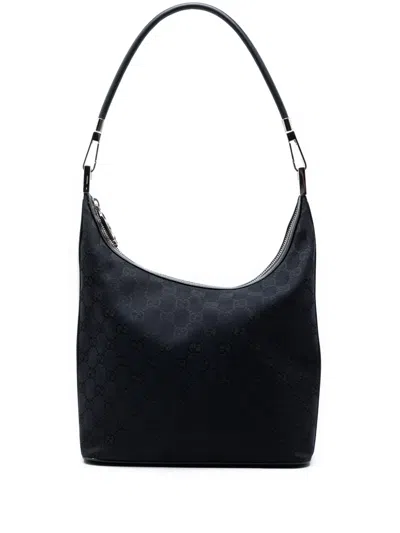 Pre-owned Gucci 2000-2015 Gg Canvas Shoulder Bag In Blue