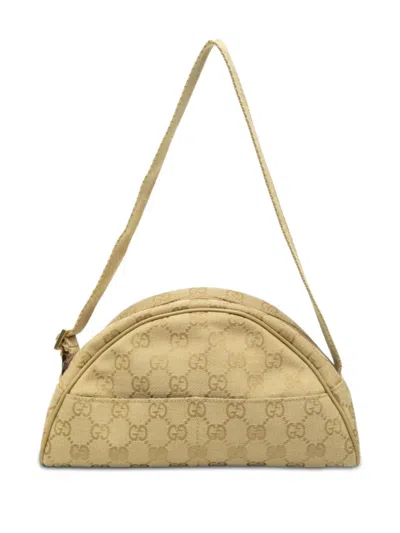 Pre-owned Gucci 2000-2015 Gg Canvas Shoulder Bag In Neutrals