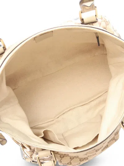 Pre-owned Gucci 2000-2015 Gg Canvas Sukey Satchel In Neutrals