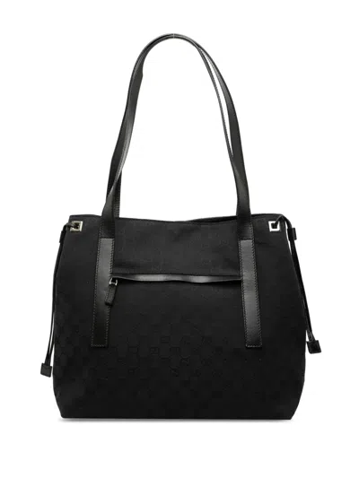 Pre-owned Gucci 2000-2015 Gg Canvas Tote Bag In Black