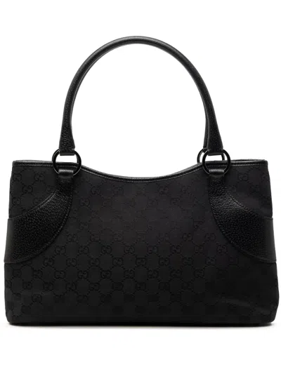 Pre-owned Gucci 2000-2015 Gg Canvas Tote Bag In Black