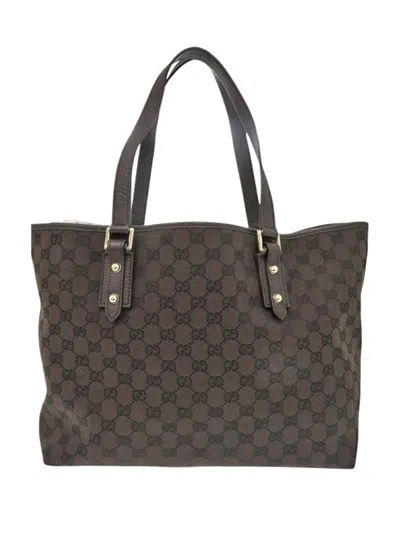 Pre-owned Gucci 2000-2015 Gg Canvas Tote Bag In Brown