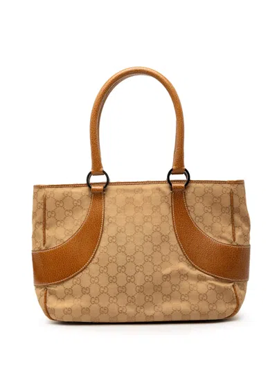Pre-owned Gucci 2000-2015 Gg Canvas Tote Bag In Neutral