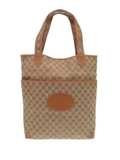 Pre-owned Gucci 2000-2015 Gg Canvas Tote Bag In Neutral