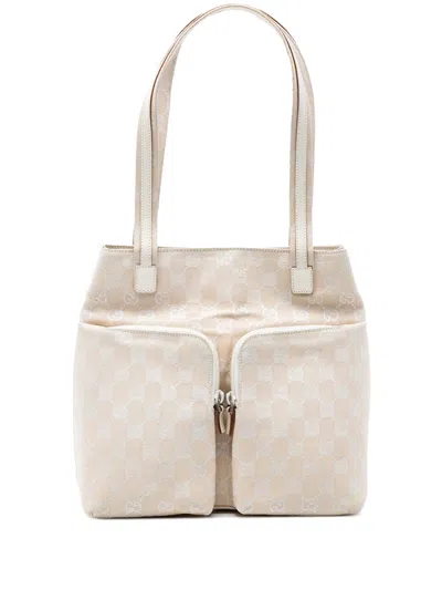 Pre-owned Gucci 2000-2015 Gg Canvas Tote Bag In Neutral