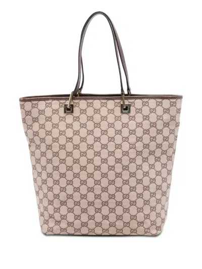 Pre-owned Gucci 2000-2015 Gg Canvas Tote Bag In Neutrals