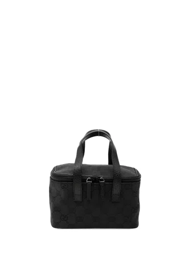 Pre-owned Gucci 2000-2015 Gg Canvas Vanity Bag In Black