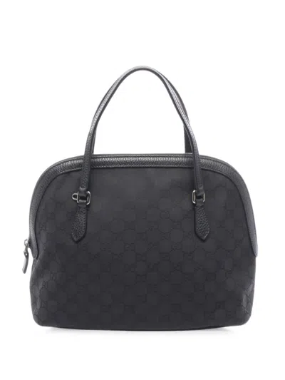 Pre-owned Gucci 2000-2015 Gg Medium Dome Satchel In Black