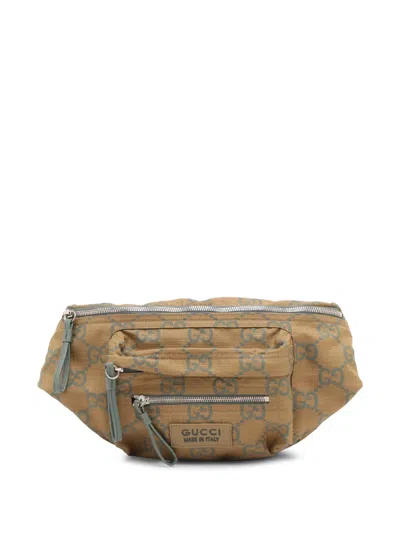 Pre-owned Gucci 2000-2015 Gg Ripstop Nylon Belt Bag In Brown