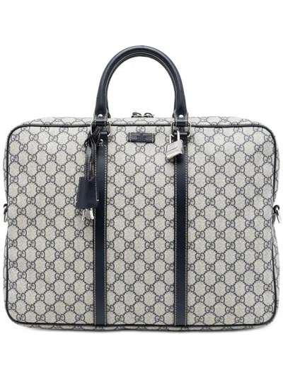 Pre-owned Gucci 2000-2015 Gg Supreme Business Bag In Neutral