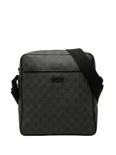 Pre-owned Gucci 2000-2015 Gg Supreme Crossbody Bag In Black