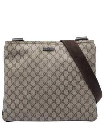 Pre-owned Gucci 2000-2015 Gg Supreme Crossbody Bag In Neutral