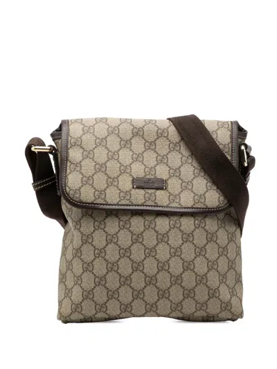 Pre-owned Gucci 2000-2015 Gg Supreme Crossbody Bag In Neutral