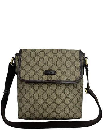 Pre-owned Gucci 2000-2015 Gg Supreme Crossbody Bag In Neutrals