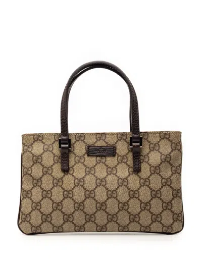 Pre-owned Gucci 2000-2015 Gg Supreme Handbag In Neutral