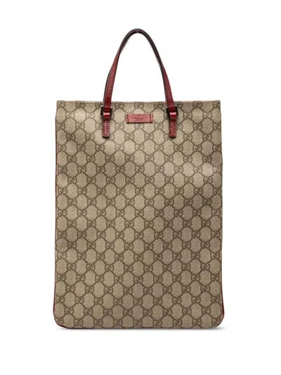 Pre-owned Gucci 2000-2015 Gg Supreme Tote Bag In Neutrals