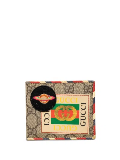 Pre-owned Gucci 2000-2015 Gg Supreme Ufo Bifold Wallet Small Wallets In Neutral