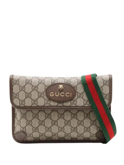 Pre-owned Gucci 2000-2015 Gg Supreme Web Neo Vintage Belt Bag In Neutrals
