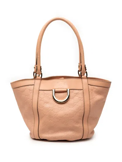 Pre-owned Gucci 2000-2015 Ssima Abbey D Ring Handbag In Pink