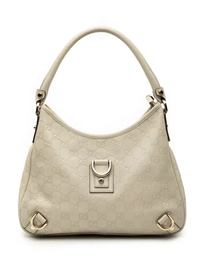 Pre-owned Gucci 2000-2015 Ssima Abbey D Ring Shoulder Bag In Brown