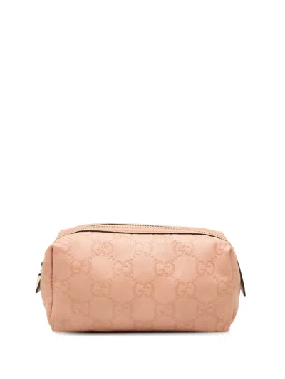 Pre-owned Gucci 2000-2015 Ssima Cosmetic Pouch In Pink