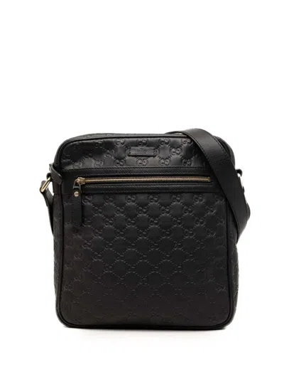 Pre-owned Gucci 2000-2015 Ssima Crossbody Bag In Black