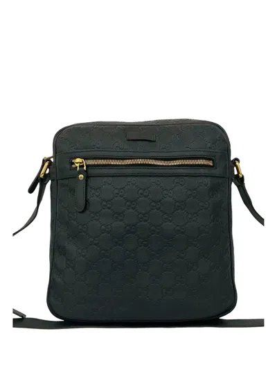 Pre-owned Gucci 2000-2015 Ssima Crossbody Bag In Brown