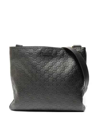 Pre-owned Gucci 2000-2015 Ssima Shoulder Bag In Black