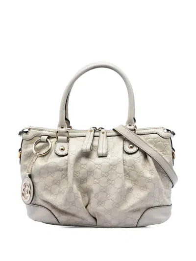 Pre-owned Gucci 2000-2015 Ssima Sukey Satchel In White