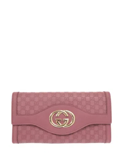 Pre-owned Gucci 2000-2015 Ssima Sukey Wallet Long Wallets In Pink