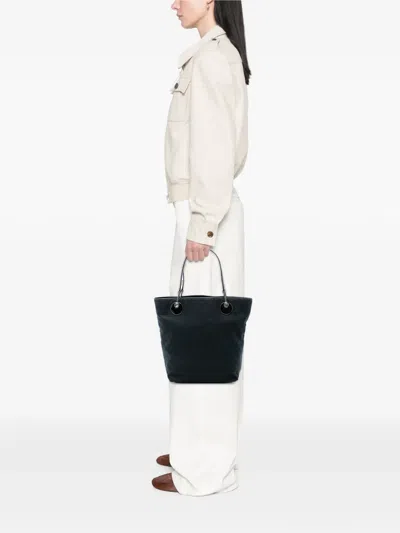 Pre-owned Gucci 2000-2015 Large Gg Canvas Eclipse Tote Bag In Black
