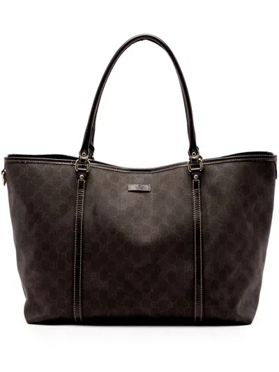 Pre-owned Gucci 2000-2015 Large Gg Supreme Joy Tote Bag In Brown