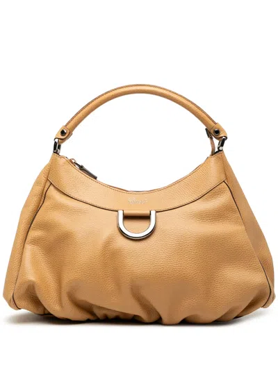 Pre-owned Gucci 2000-2015 Leather Abbey D Ring Shoulder Bag In Brown