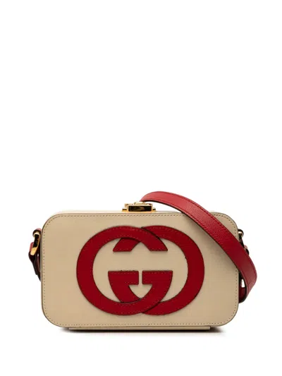 Pre-owned Gucci 2000-2015 Leather Interlocking G Crossbody Bag In Brown