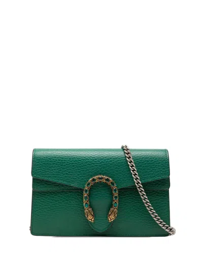 Pre-owned Gucci 2000-2015 Mini Calfskin Dionysus Crossbody Bag In Green