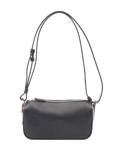 Pre-owned Gucci 2000-2015 Mini Calfskin Half Horsebit Shoulder Bag In Black