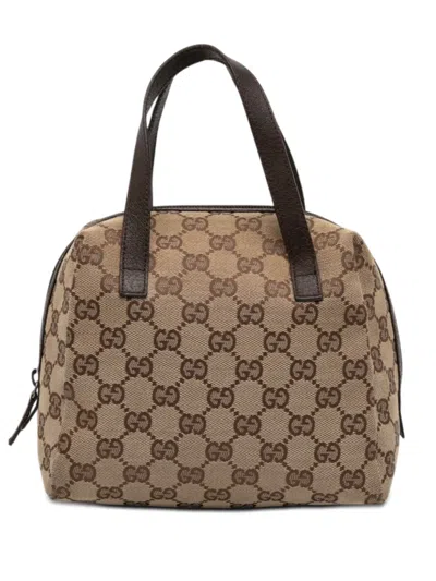 Pre-owned Gucci 2000-2015 Mini Gg Canvas Balthus Tofu Bag Handbag In Neutral