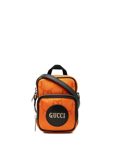 Pre-owned Gucci 2000-2015 Mini Gg Nylon Off The Grid Satchel In Orange